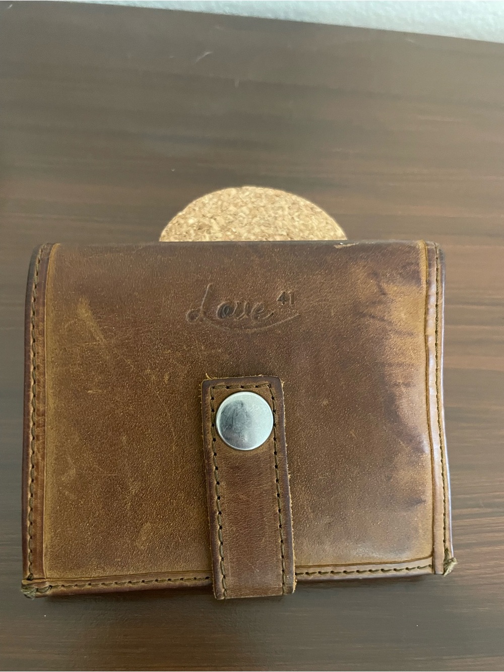 Love 41 (Saddleback) Leather Wallet - Brown